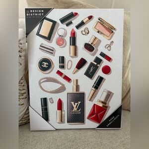 Luxury Makeup Wall Art Decor - Black, Red, Gold